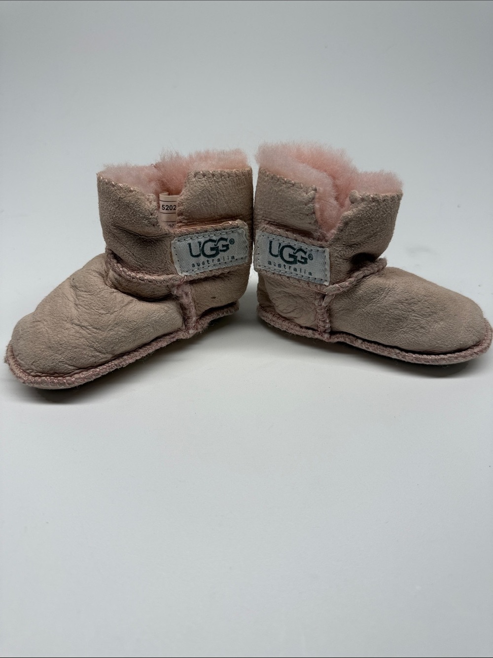 UGG Australia Pink Suede Sheepskin Baby Booties Infant Size XS 0/1 5202 Boots